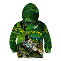 Father's Day Bass Fishing Kid Hoodie Best Dad Ever - Wonder Print Shop