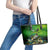 Father's Day Bass Fishing Leather Tote Bag Best Dad Ever - Wonder Print Shop