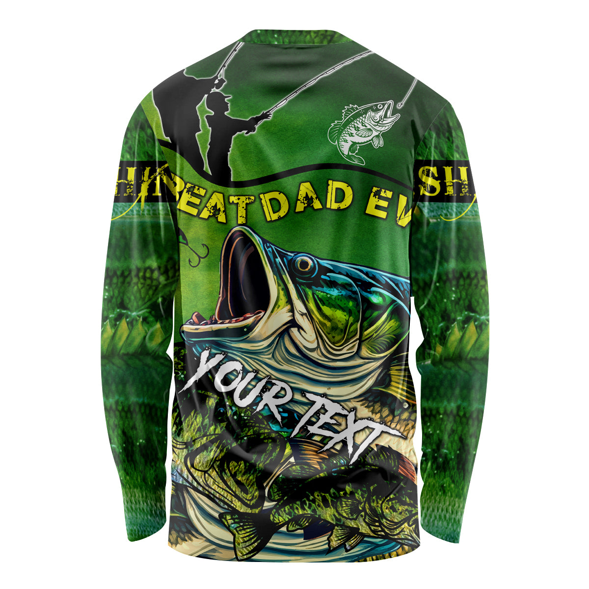 Father's Day Bass Fishing Long Sleeve Shirt Best Dad Ever - Wonder Print Shop