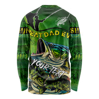 Father's Day Bass Fishing Long Sleeve Shirt Best Dad Ever - Wonder Print Shop