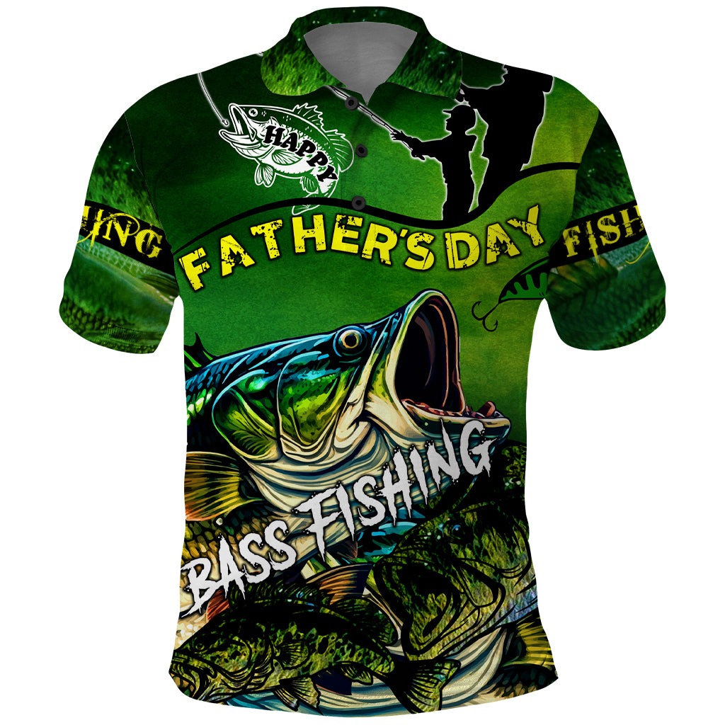 Father's Day Bass Fishing Polo Shirt Best Dad Ever - Wonder Print Shop