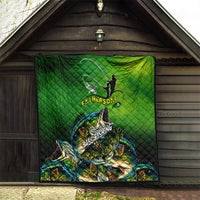 Father's Day Bass Fishing Quilt Best Dad Ever - Wonder Print Shop