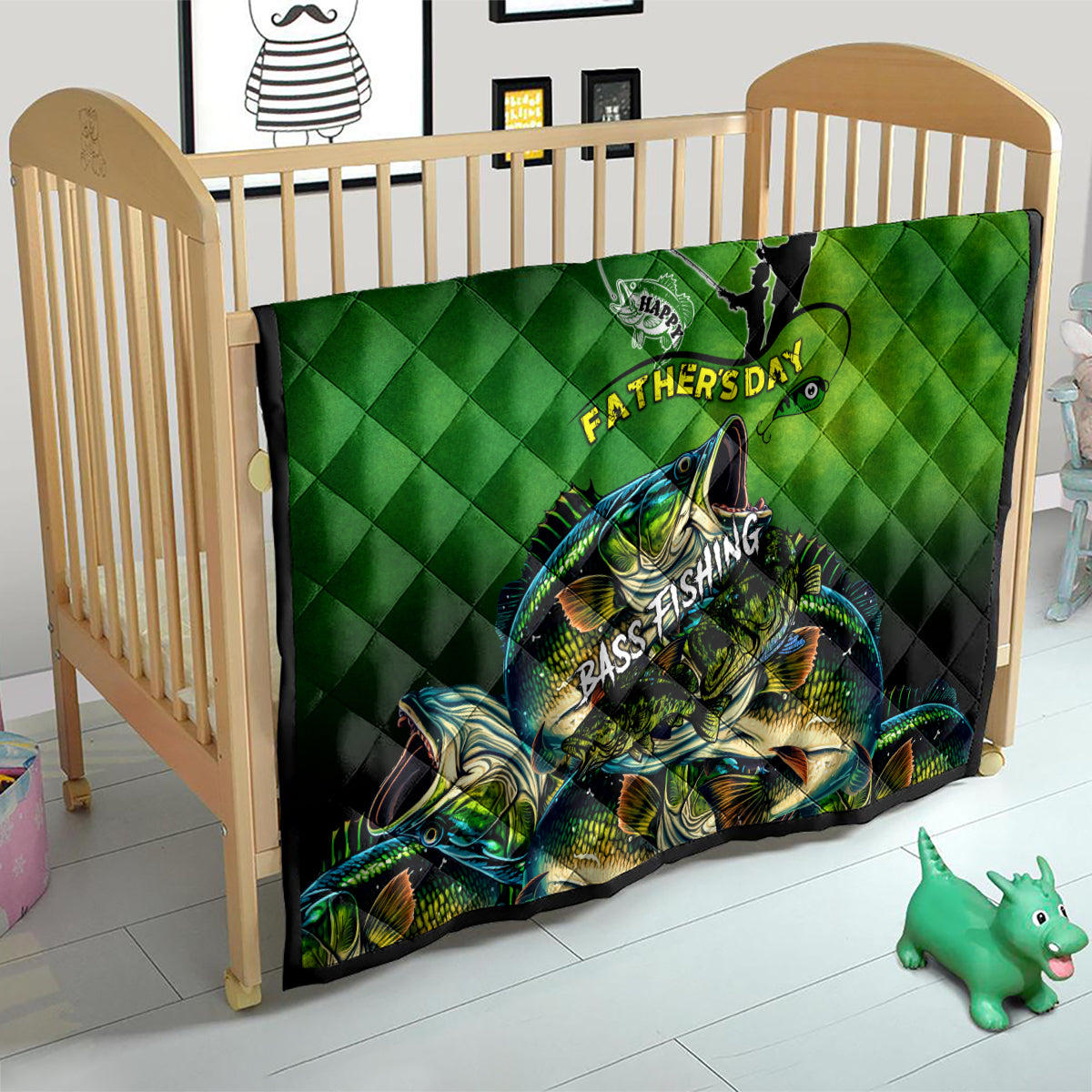 Father's Day Bass Fishing Quilt Best Dad Ever - Wonder Print Shop