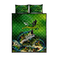 Father's Day Bass Fishing Quilt Bed Set Best Dad Ever - Wonder Print Shop