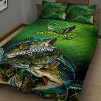 Father's Day Bass Fishing Quilt Bed Set Best Dad Ever - Wonder Print Shop