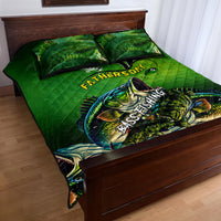 Father's Day Bass Fishing Quilt Bed Set Best Dad Ever - Wonder Print Shop