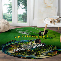 Father's Day Bass Fishing Round Carpet Best Dad Ever