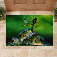 Father's Day Bass Fishing Rubber Doormat Best Dad Ever - Wonder Print Shop