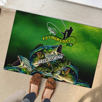 Father's Day Bass Fishing Rubber Doormat Best Dad Ever - Wonder Print Shop
