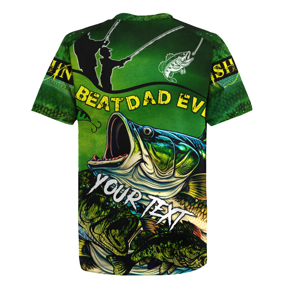 Father's Day Bass Fishing Rugby Jersey Best Dad Ever - Wonder Print Shop