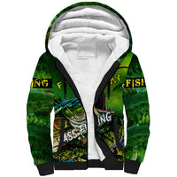 Father's Day Bass Fishing Sherpa Hoodie Best Dad Ever - Wonder Print Shop