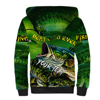 Father's Day Bass Fishing Sherpa Hoodie Best Dad Ever - Wonder Print Shop