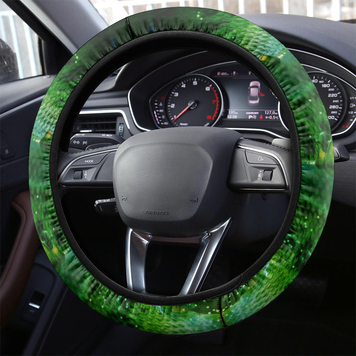 Father's Day Bass Fishing Steering Wheel Cover Best Dad Ever - Wonder Print Shop