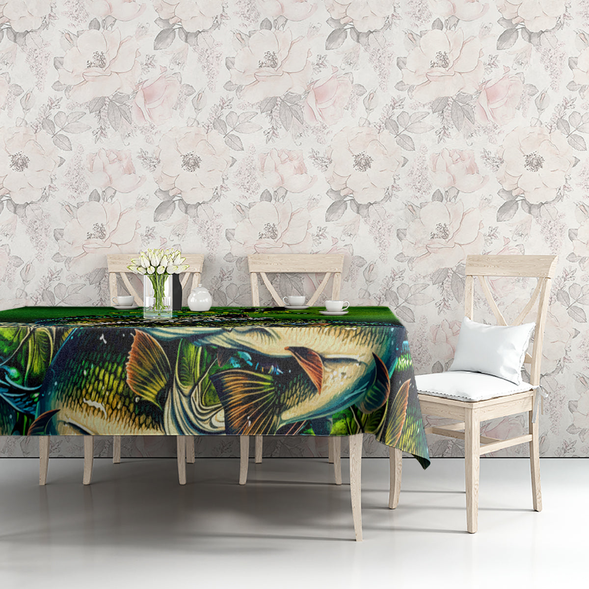 Father's Day Bass Fishing Tablecloth Best Dad Ever - Wonder Print Shop