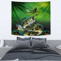 Father's Day Bass Fishing Tapestry Best Dad Ever - Wonder Print Shop