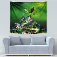 Father's Day Bass Fishing Tapestry Best Dad Ever - Wonder Print Shop