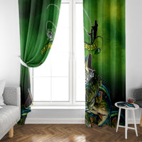 Father's Day Bass Fishing Window Curtain Best Dad Ever - Wonder Print Shop