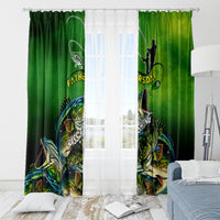 Father's Day Bass Fishing Window Curtain Best Dad Ever - Wonder Print Shop