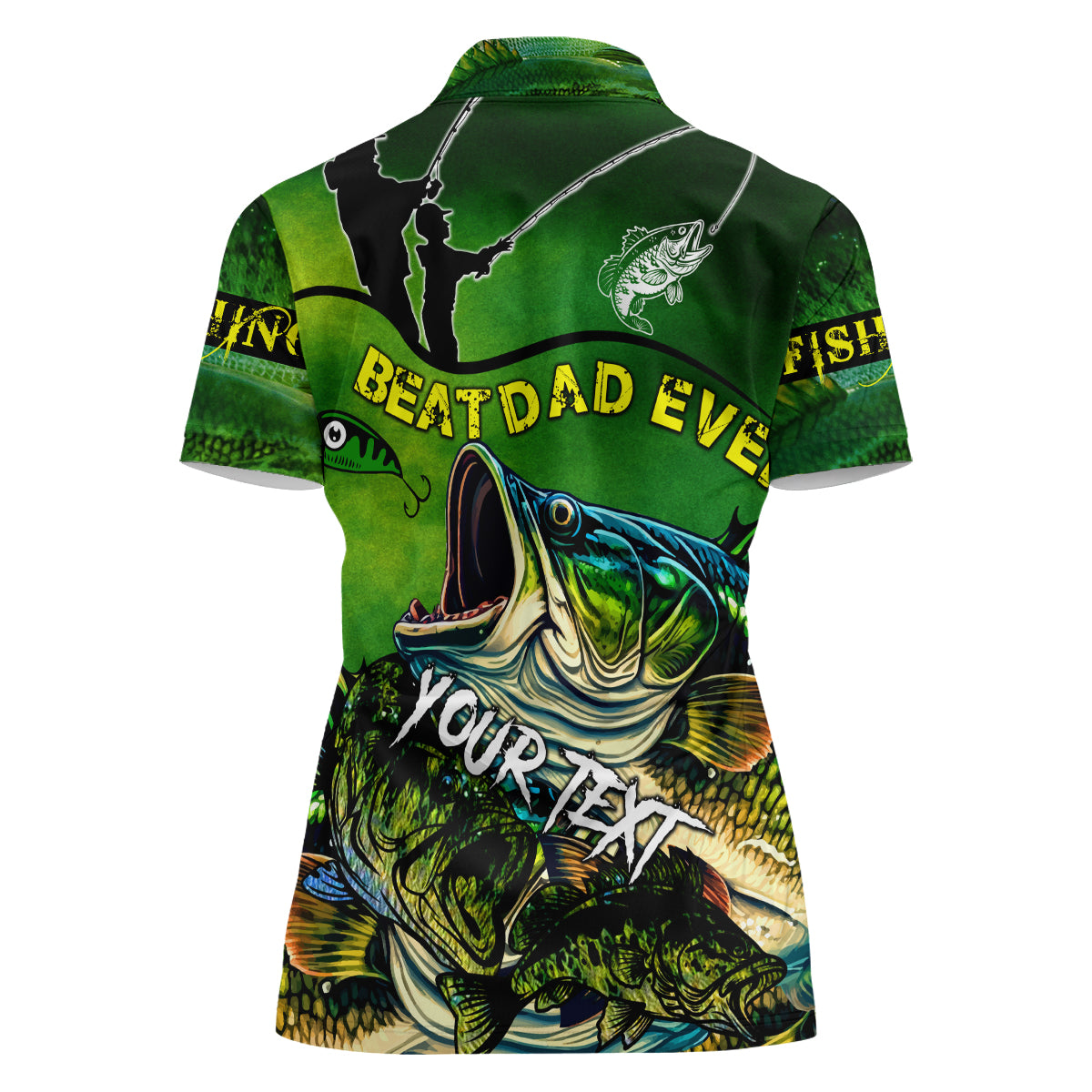 Father's Day Bass Fishing Women Polo Shirt Best Dad Ever - Wonder Print Shop