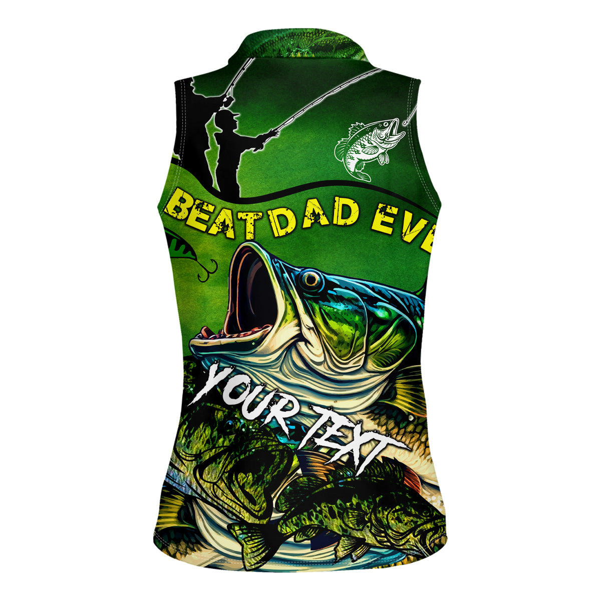 Father's Day Bass Fishing Women Sleeveless Polo Shirt Best Dad Ever - Wonder Print Shop