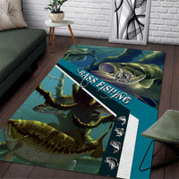 Happy Father's Day Bass Fishing Area Rug Dad and Son - Wonder Print Shop