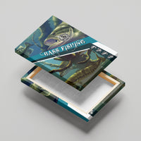 Happy Father's Day Bass Fishing Canvas Wall Art Dad and Son - Wonder Print Shop