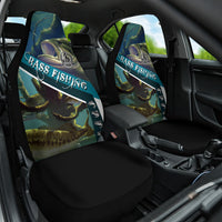 Happy Father's Day Bass Fishing Car Seat Cover Dad and Son - Wonder Print Shop