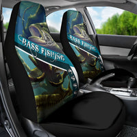 Happy Father's Day Bass Fishing Car Seat Cover Dad and Son - Wonder Print Shop