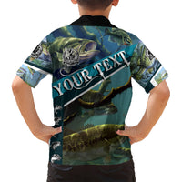 Happy Father's Day Bass Fishing Hawaiian Shirt Dad and Son - Wonder Print Shop
