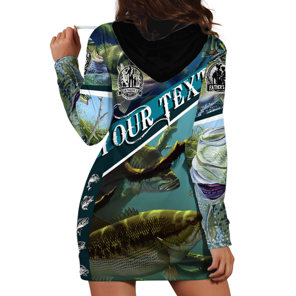 Happy Father's Day Bass Fishing Hoodie Dress Dad and Son - Wonder Print Shop