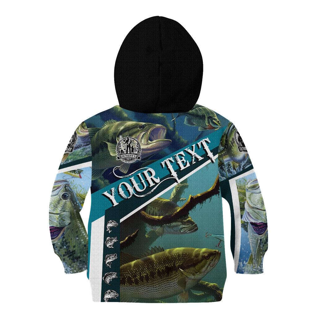 Happy Father's Day Bass Fishing Kid Hoodie Dad and Son - Wonder Print Shop