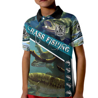 Happy Father's Day Bass Fishing Kid Polo Shirt Dad and Son - Wonder Print Shop