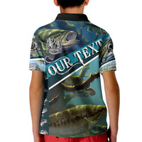 Happy Father's Day Bass Fishing Kid Polo Shirt Dad and Son - Wonder Print Shop