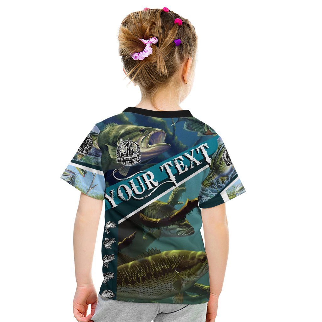 Happy Father's Day Bass Fishing Kid T Shirt Dad and Son - Wonder Print Shop