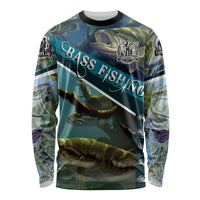Happy Father's Day Bass Fishing Long Sleeve Shirt Dad and Son - Wonder Print Shop
