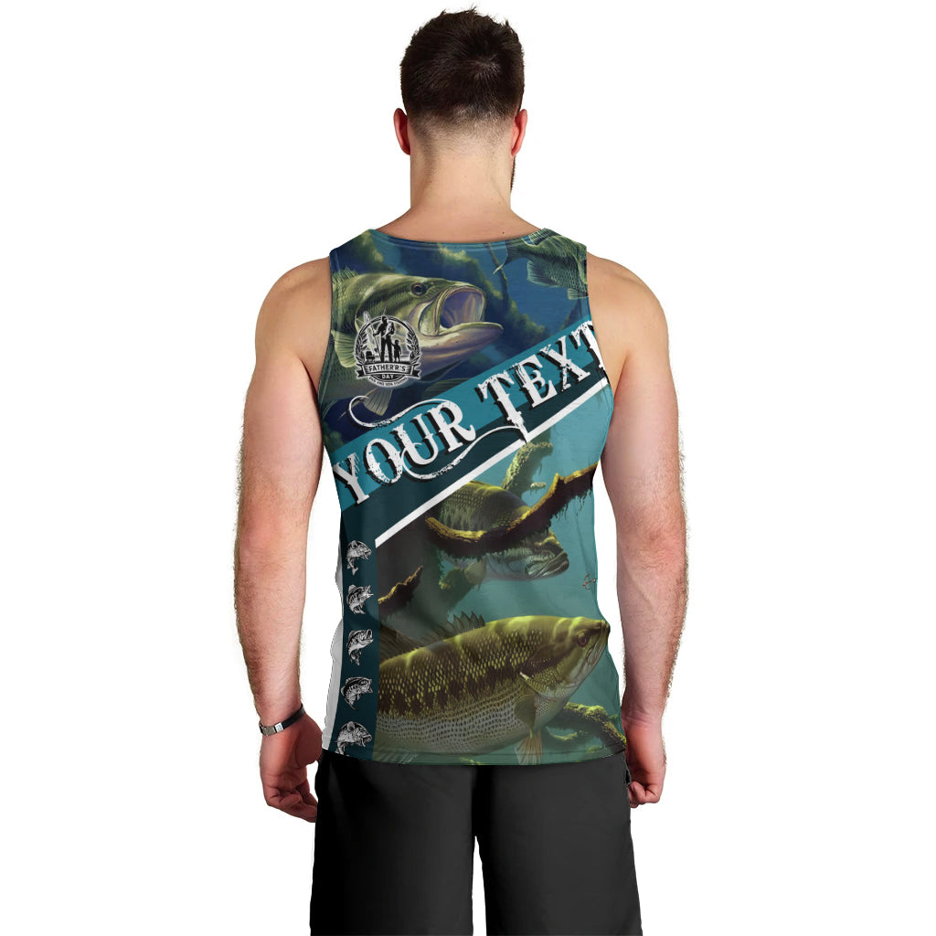 Happy Father's Day Bass Fishing Men Tank Top Dad and Son - Wonder Print Shop