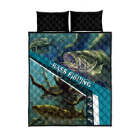 Happy Father's Day Bass Fishing Quilt Bed Set Dad and Son - Wonder Print Shop