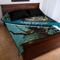 Happy Father's Day Bass Fishing Quilt Bed Set Dad and Son - Wonder Print Shop