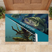 Happy Father's Day Bass Fishing Rubber Doormat Dad and Son - Wonder Print Shop