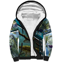 Happy Father's Day Bass Fishing Sherpa Hoodie Dad and Son - Wonder Print Shop