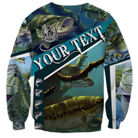 Happy Father's Day Bass Fishing Sweatshirt Dad and Son - Wonder Print Shop