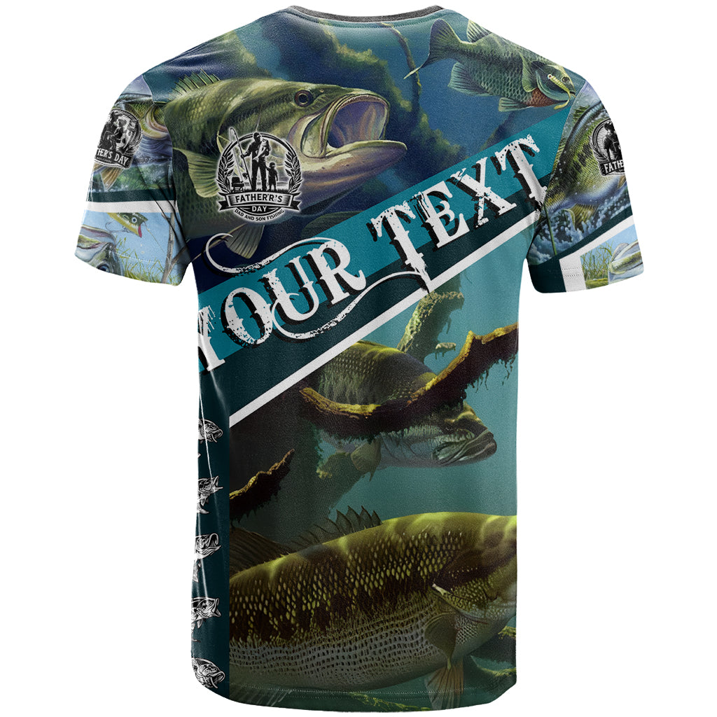 Happy Father's Day Bass Fishing T Shirt Dad and Son - Wonder Print Shop