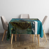 Happy Father's Day Bass Fishing Tablecloth Dad and Son - Wonder Print Shop