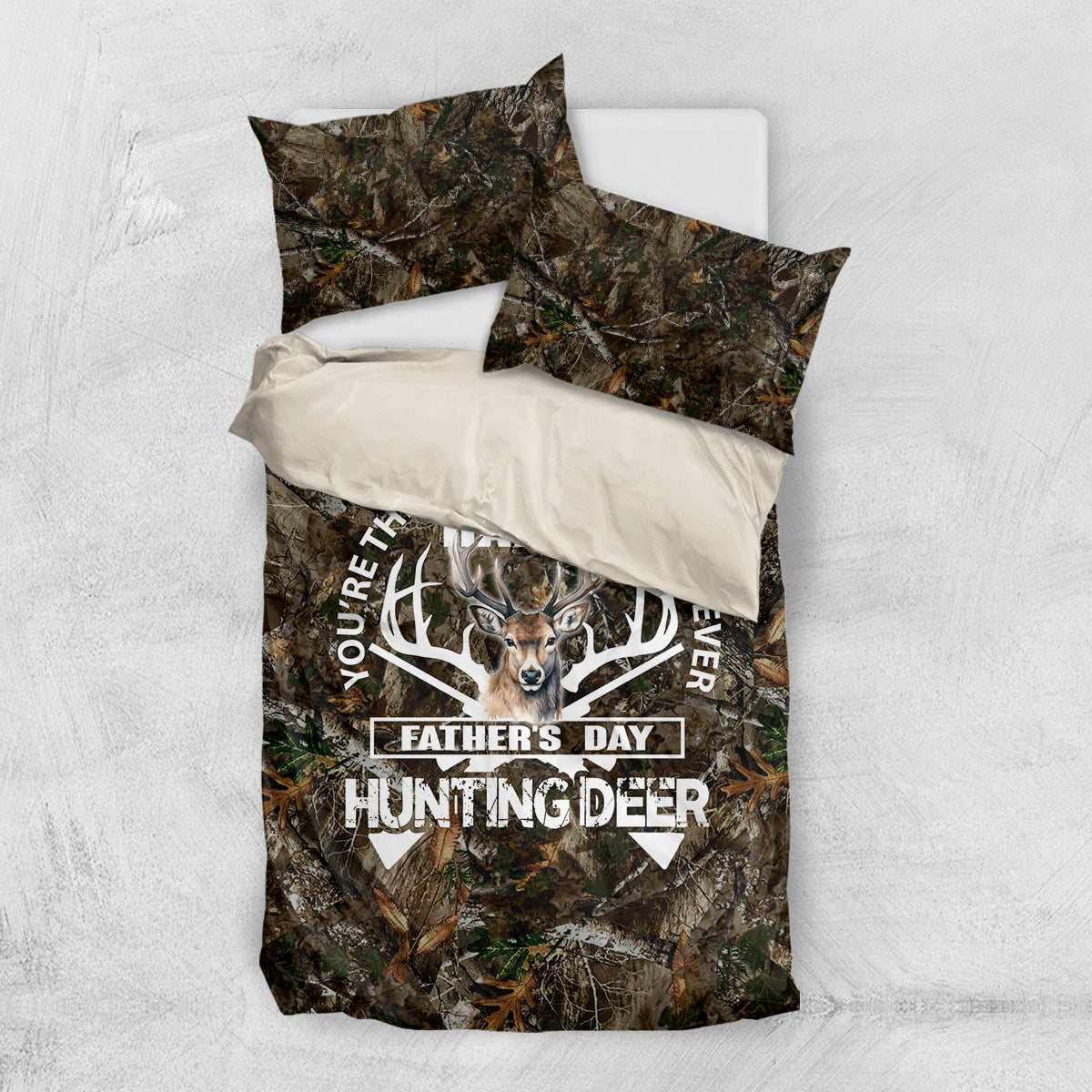 Happy Father's Day Deer Hunting Bedding Set Dad I Love You - Wonder Print Shop