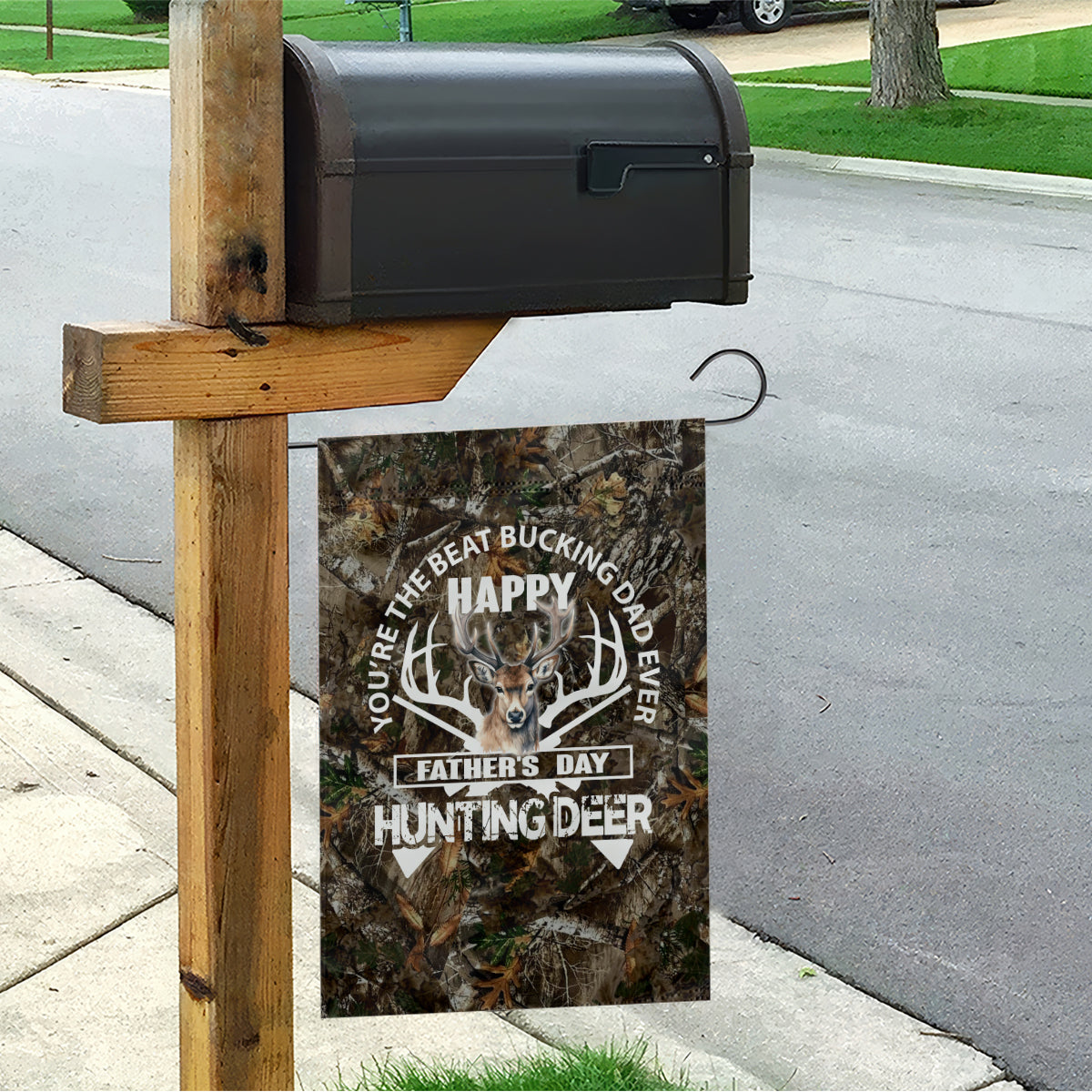 Happy Father's Day Deer Hunting Garden Flag Dad I Love You - Wonder Print Shop