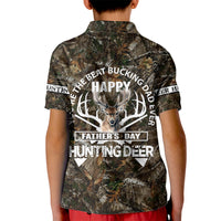 Happy Father's Day Deer Hunting Kid Polo Shirt Dad I Love You - Wonder Print Shop