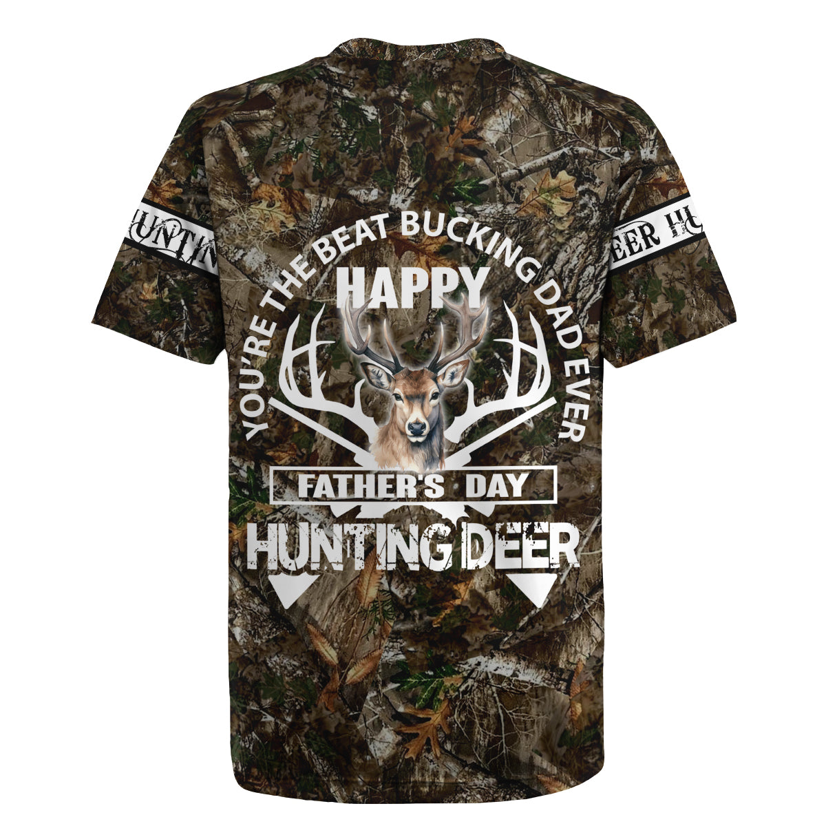 Happy Father's Day Deer Hunting Rugby Jersey Dad I Love You - Wonder Print Shop