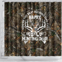 Happy Father's Day Deer Hunting Shower Curtain Dad I Love You