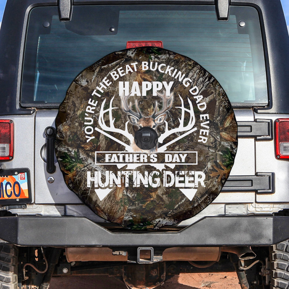 Happy Father's Day Deer Hunting Spare Tire Cover Dad I Love You - Wonder Print Shop