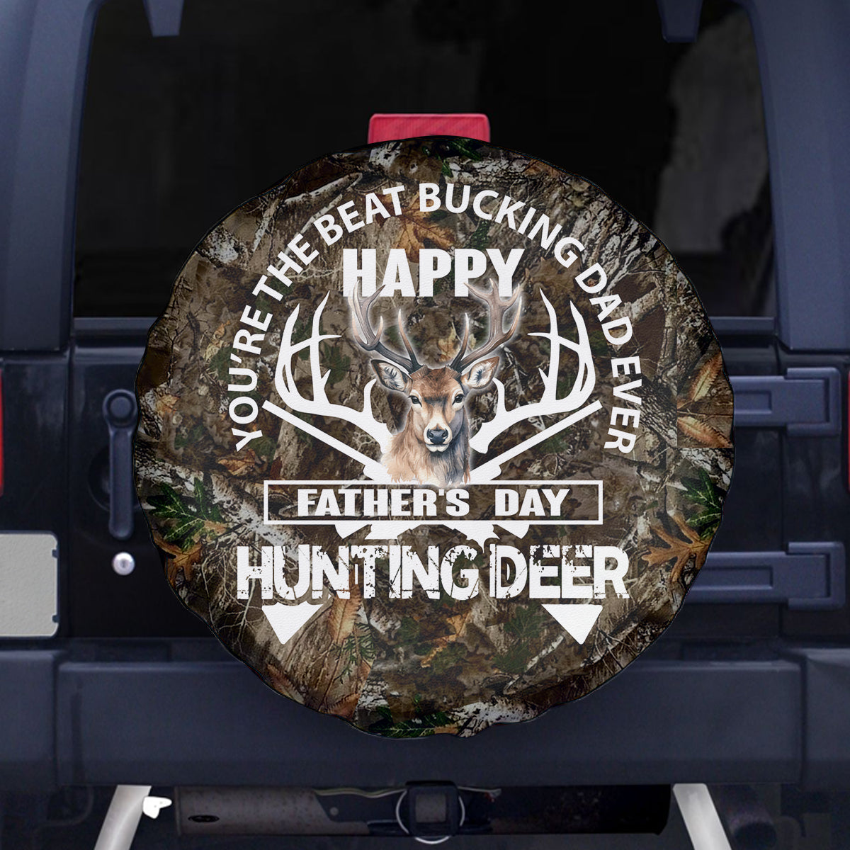 Happy Father's Day Deer Hunting Spare Tire Cover Dad I Love You - Wonder Print Shop